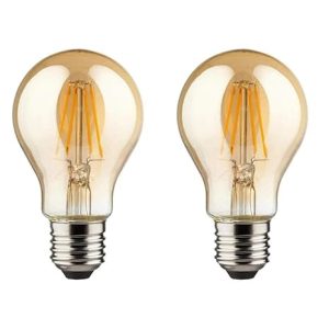 A60 4W LED Filament Bulb, Warm White PACK OF ( 2 )