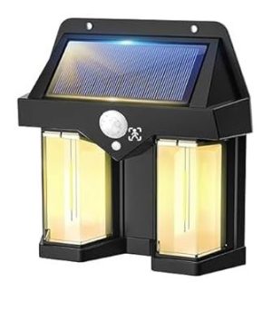Solar Interaction Wall Lantern Waterproof Outdoor 2 LED Light Fixture with 3 Adjustable Modes