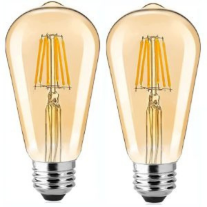 4W ST64  Filament Bulbs/Edison Hanging Light Led Bulb Warm White 2700K Antique Vintage Filament PACK OF 2