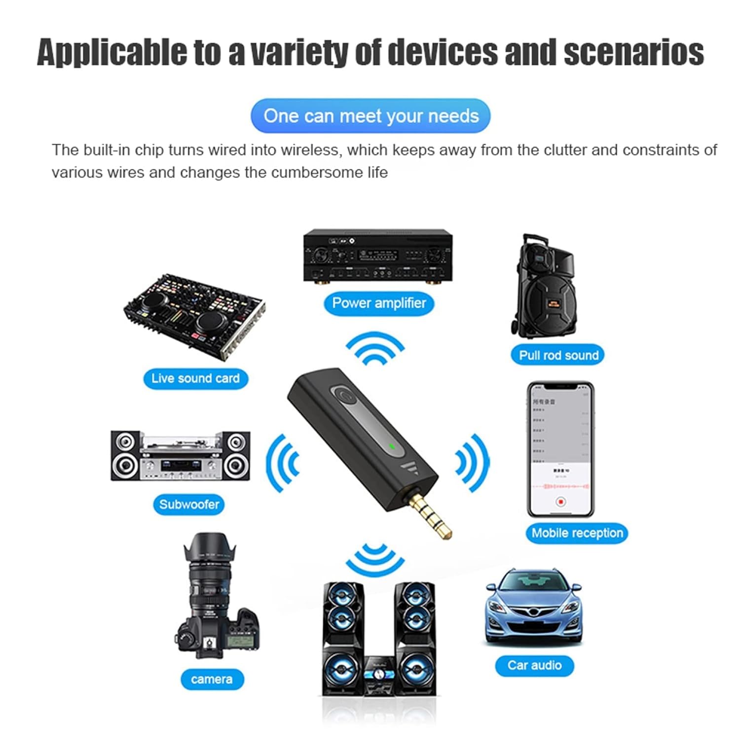 K-35 3.5mm Aux Dual Receivers (2 - Mics, 1 Input) Wireless Collar Microphone Lapel Lavalier Mic Plug & Play - Image 4
