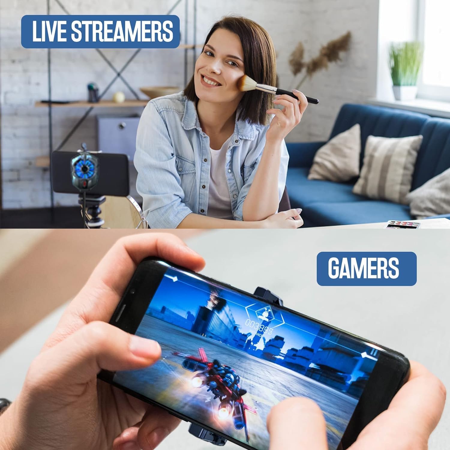 Phone Cooler Fan Dual-Speed Gaming Mobile Radiator with Semiconductor Cooling for iPhone & Android Smartphones Plug & Play - Image 6