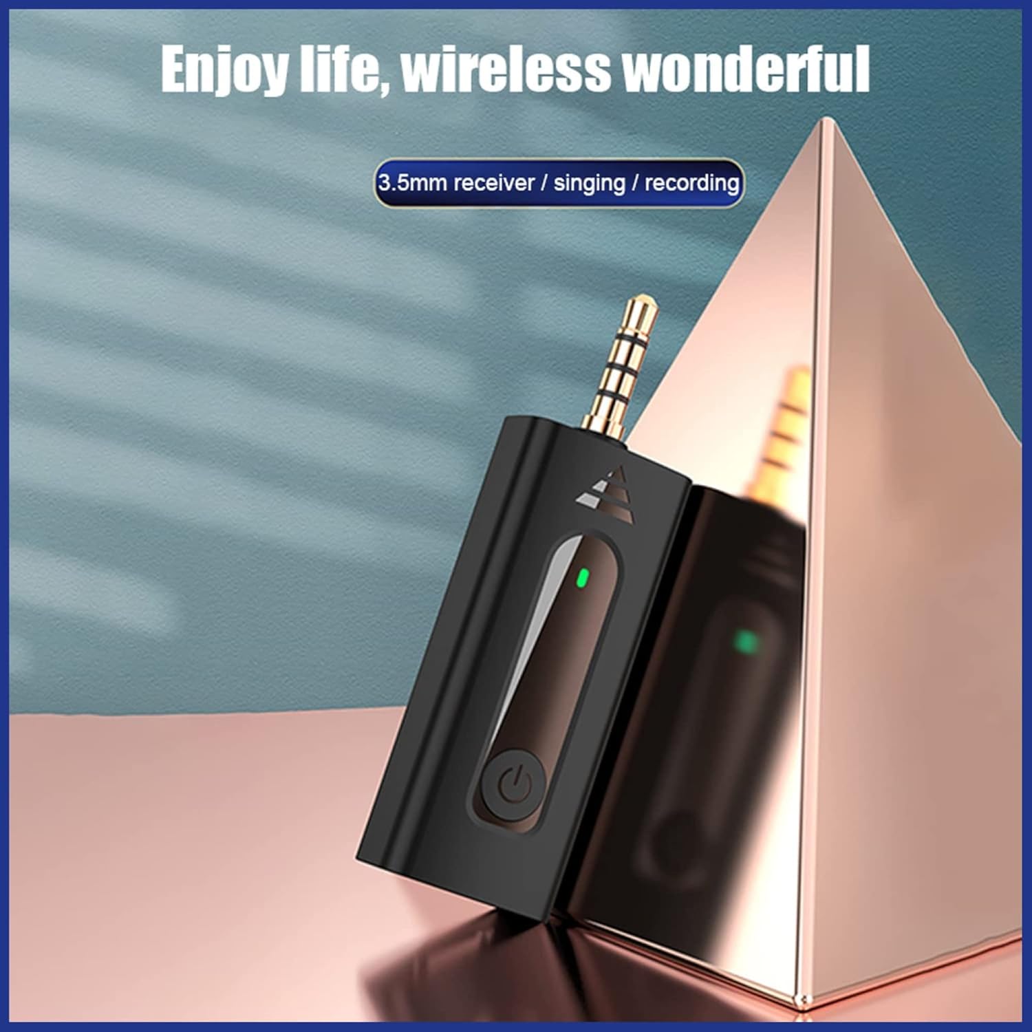 K-35 3.5mm Aux Dual Receivers (2 - Mics, 1 Input) Wireless Collar Microphone Lapel Lavalier Mic Plug & Play - Image 2