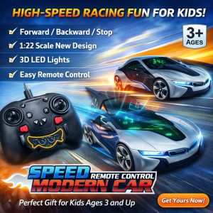Racing Fast Steering Remote Control Modern Attractive CAR for KIDS (BLUE)